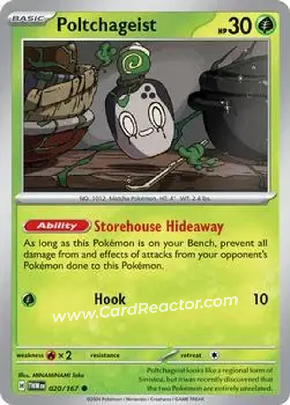 2024 Pokemon Scarlet & Violet Twilight Masquerade #020/167 - Poltchageist