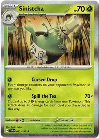 2024 Pokemon Scarlet & Violet Twilight Masquerade #022/167 Sinistcha