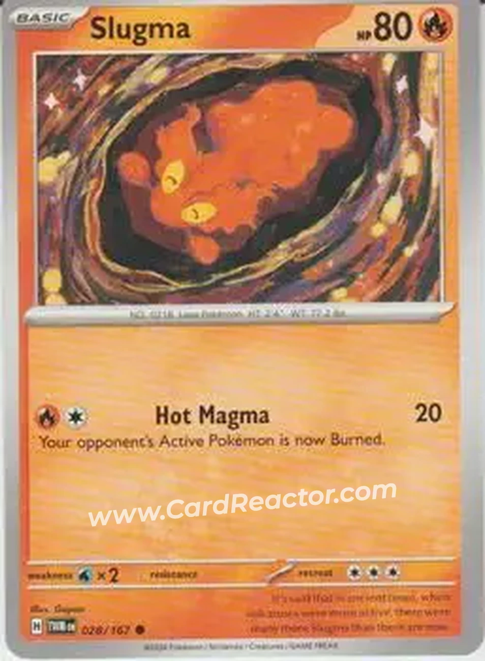 2024 Pokemon Scarlet & Violet Twilight Masquerade #028/167 - Ethan's Slugma - Front