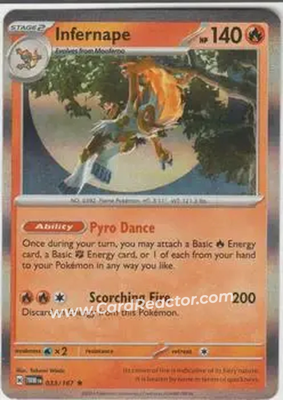 2024 Pokemon Scarlet & Violet Twilight Masquerade #033/167 - Infernape