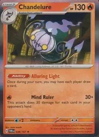 2024 Pokemon Scarlet & Violet Twilight Masquerade #038/167 - Chandelure