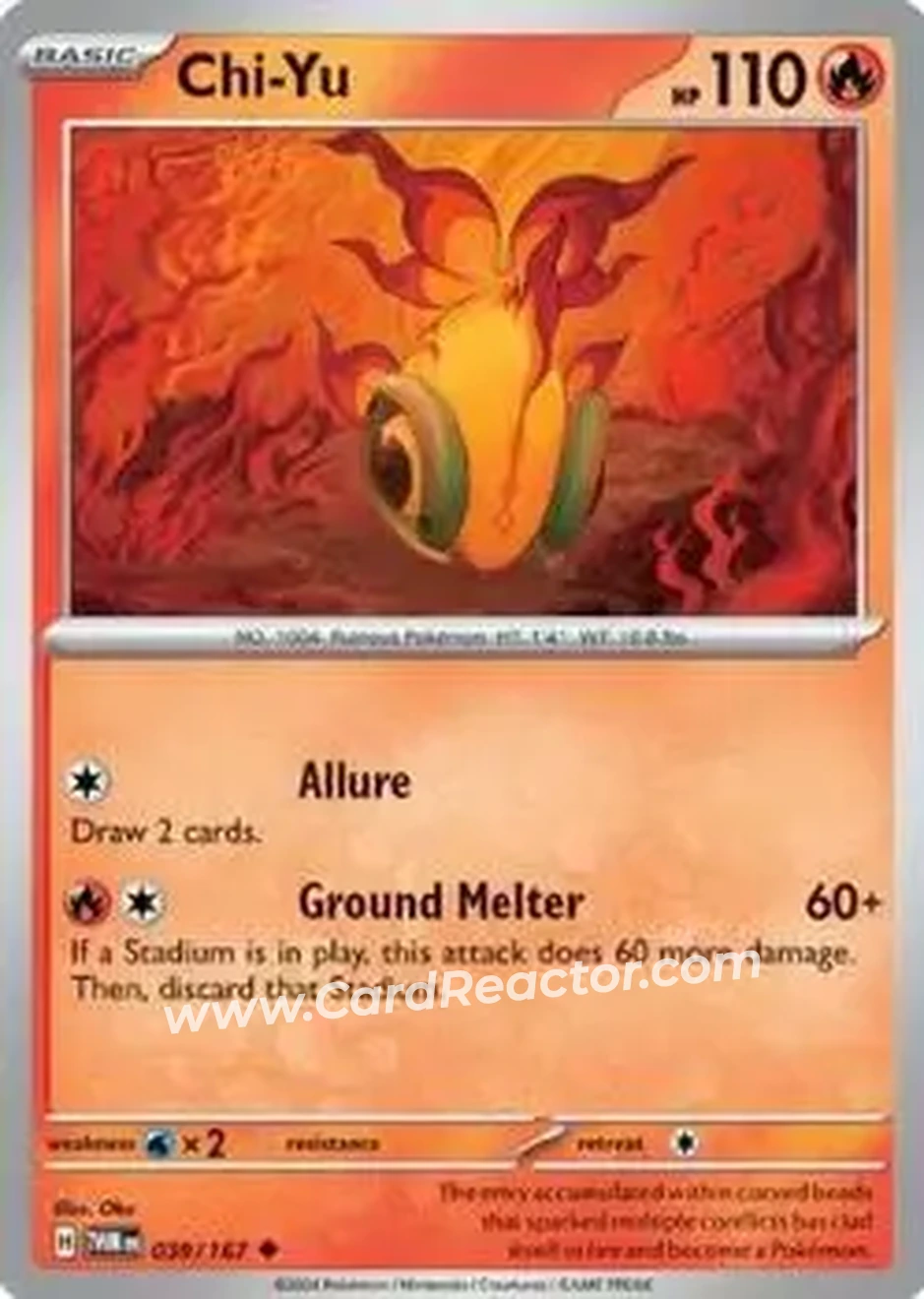 2024 Pokemon Scarlet & Violet Twilight Masquerade #039/167 - Chi-Yu - Front