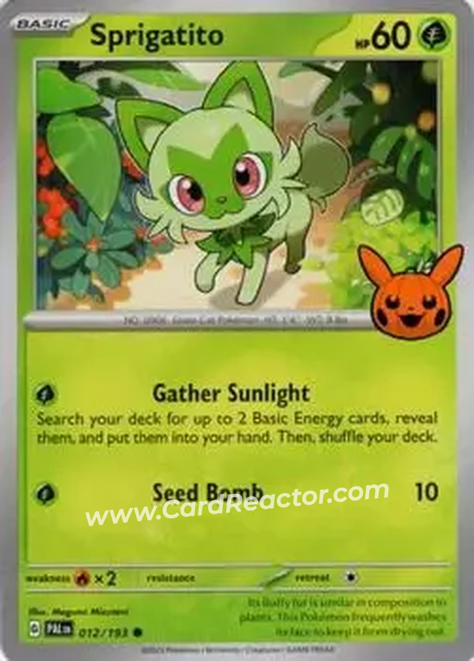 2024 Pokemon Trick or Trade #012/193 - Sprigatito ex - Front