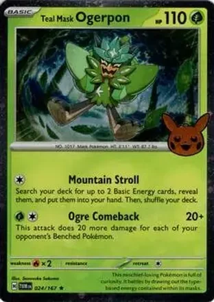 2024 Pokemon Trick or Trade #024/167 Teal Mask Ogerpon ex