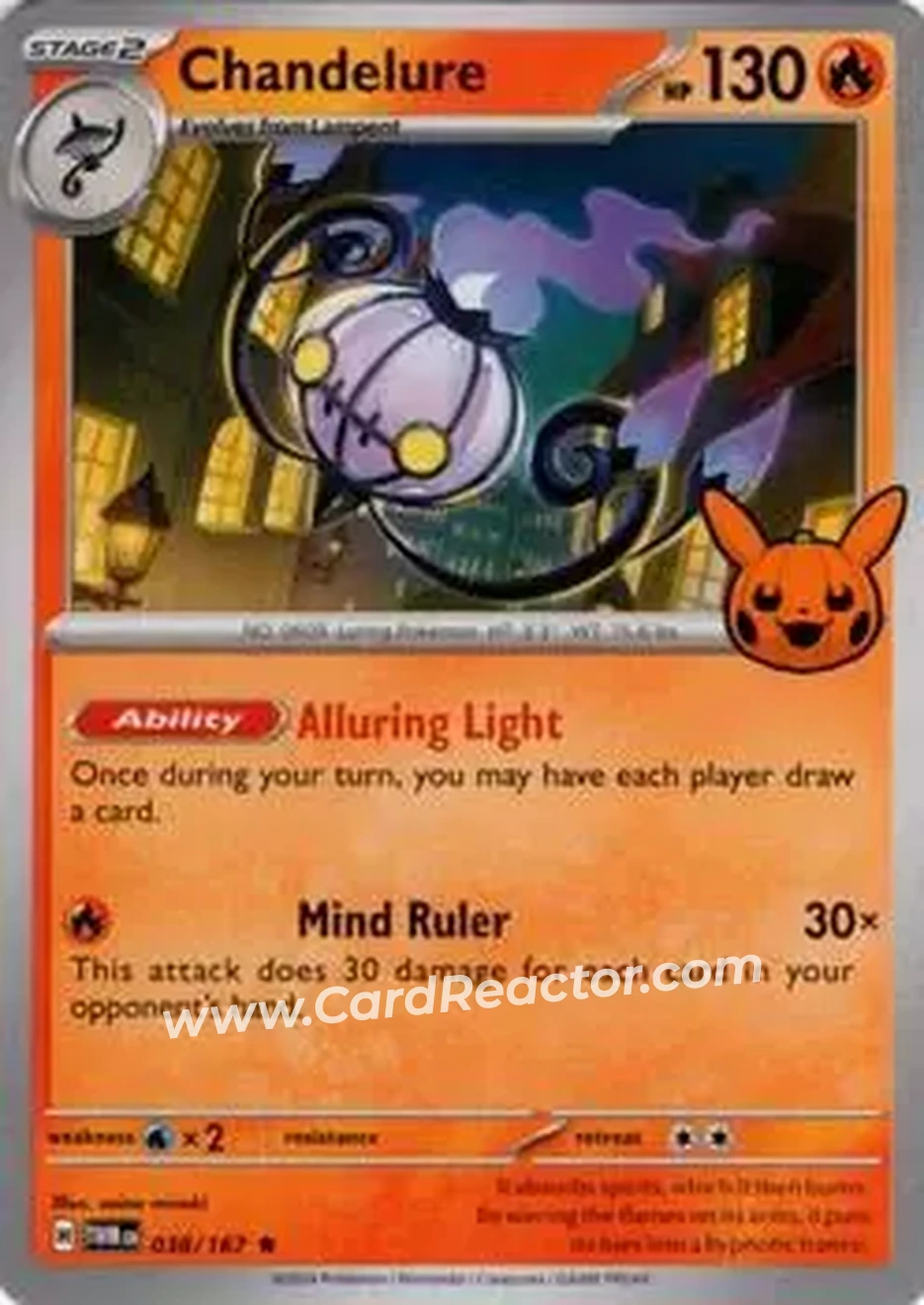 2024 Pokemon Trick or Trade #038/167 - Chandelure - Front