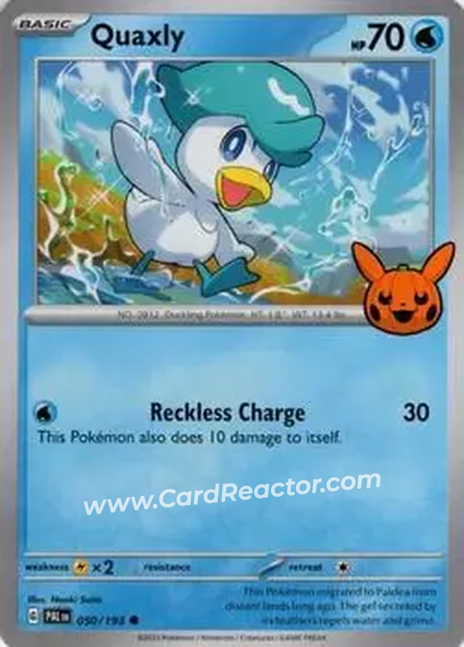 2024 Pokemon Trick or Trade #050/193 - Quaxly - Front