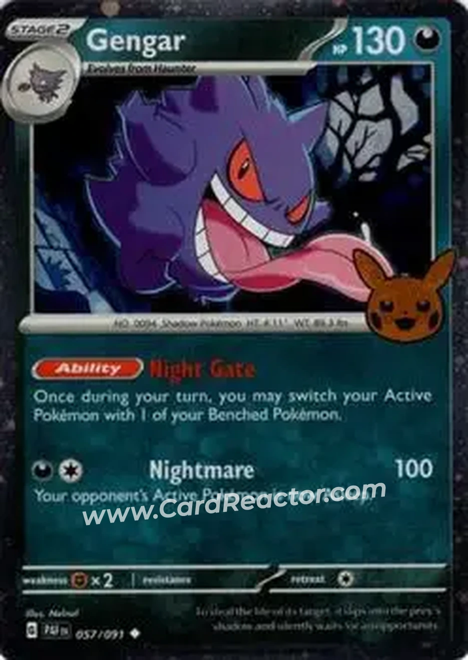 2024 Pokemon Trick or Trade #057/091 - Gengar - Front