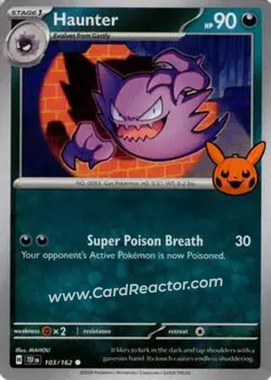 2024 Pokemon Trick or Trade #103/162 - Haunter - Front