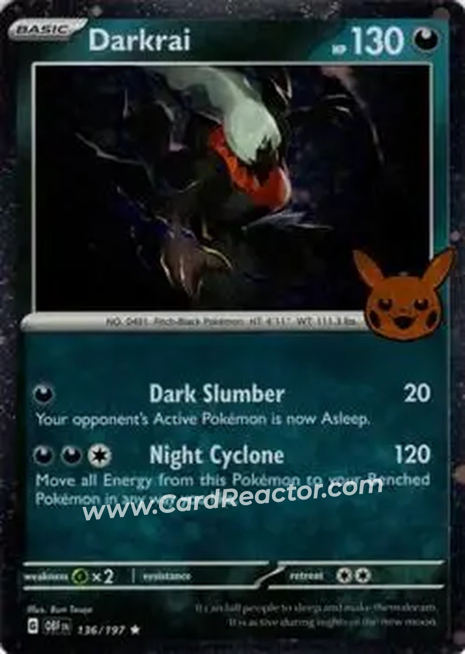 2024 Pokemon Trick or Trade #136/197 - Mega Darkrai ex - Front