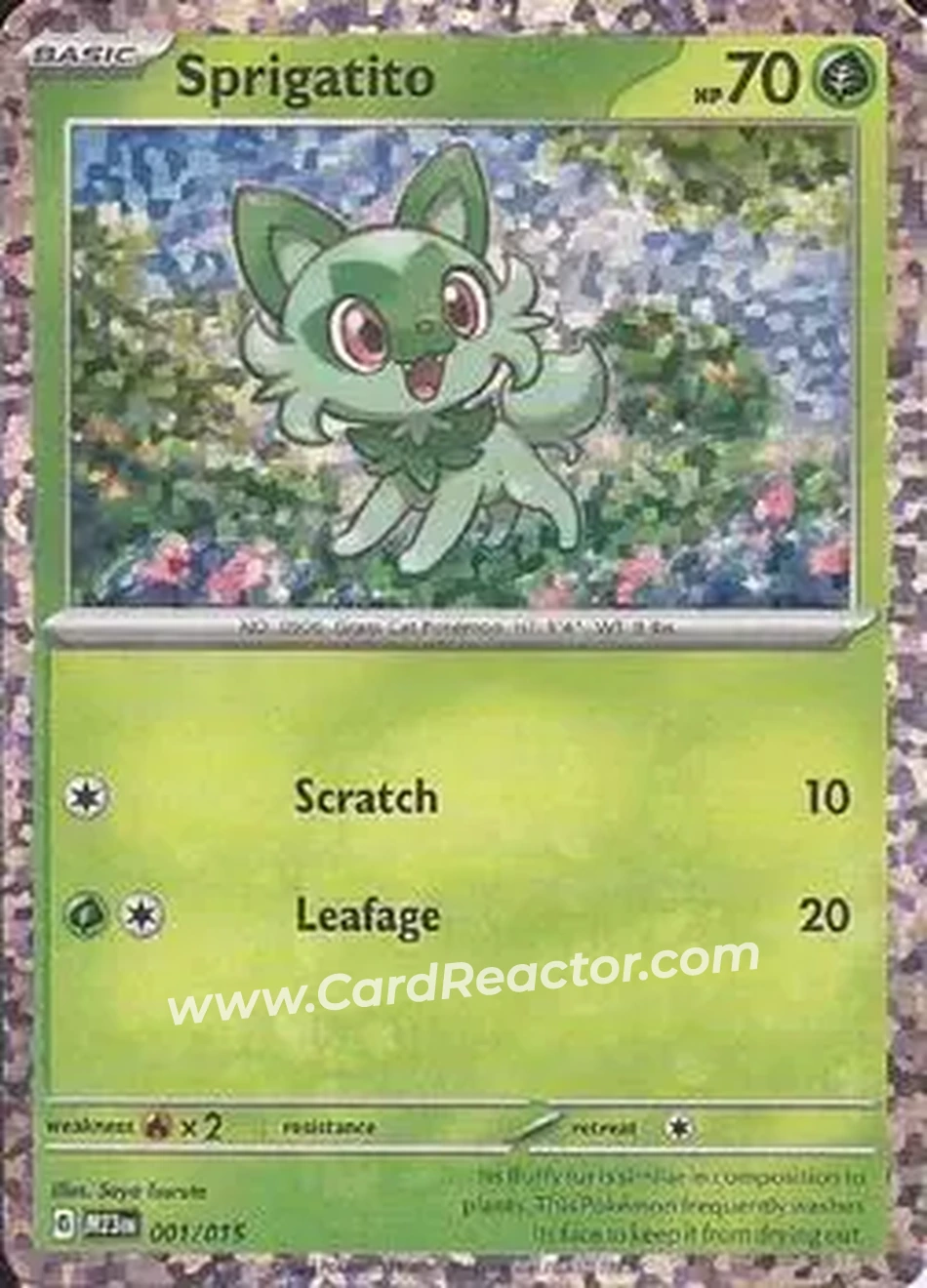 2023 Pokemon McDonald's Match Battle #001/015 - Sprigatito ex - Front