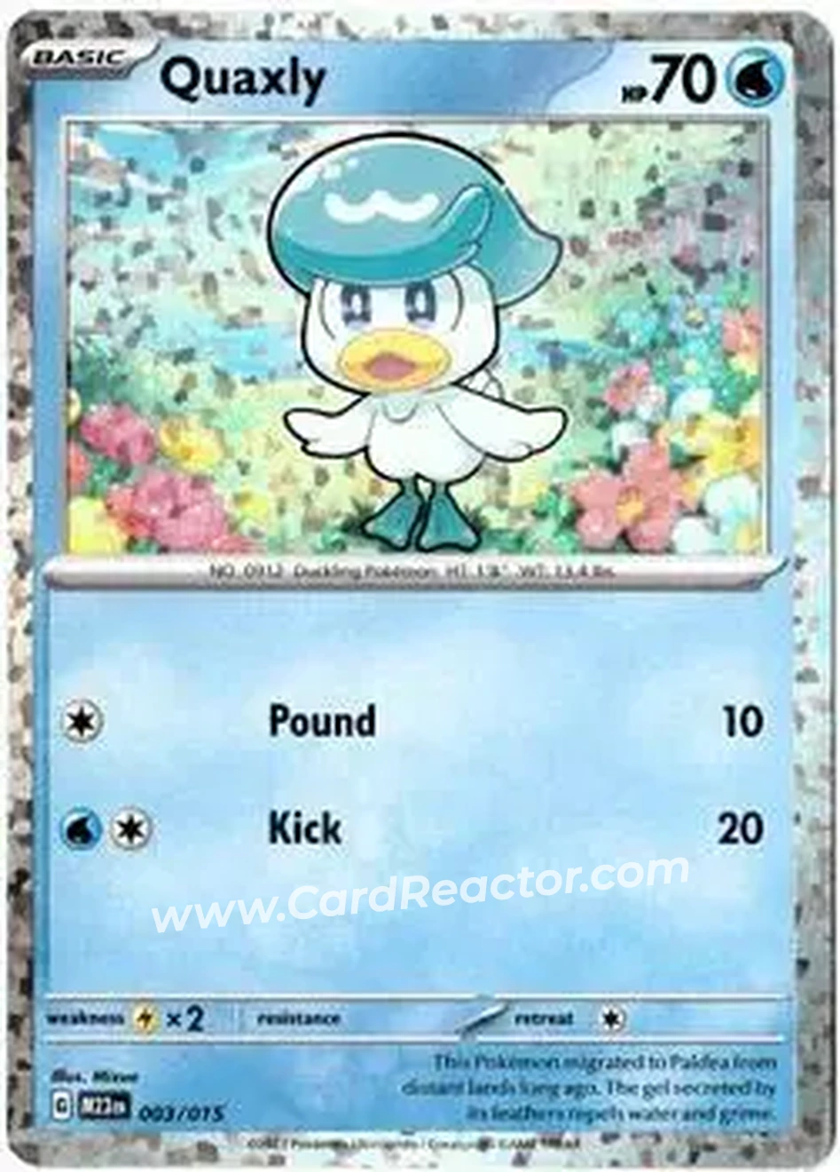2023 Pokemon McDonald's Match Battle #003/015 - Quaxly - Front