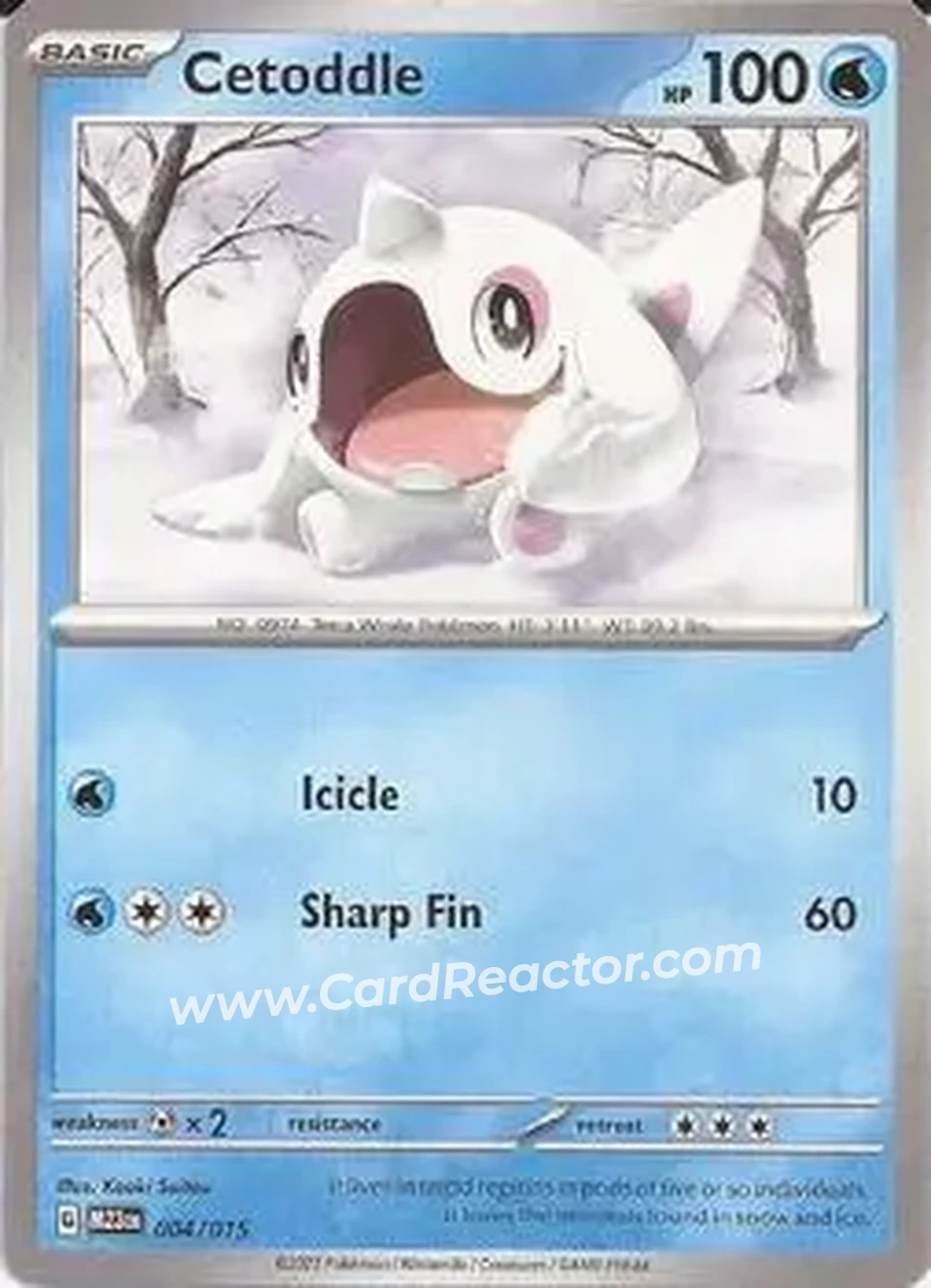 2023 Pokemon McDonald's Match Battle #004/015 - アルクジラ - Front