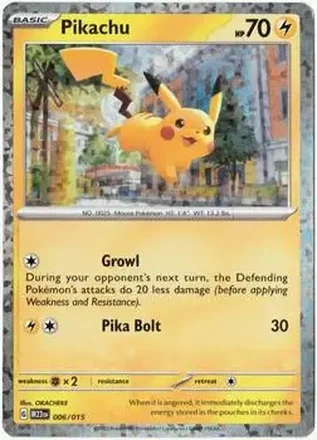 2023 Pokemon McDonald's Match Battle #006/015 - Pikachu