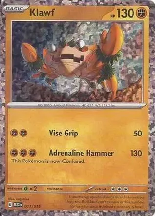 2023 Pokemon McDonald's Match Battle #011/015 - Klawf