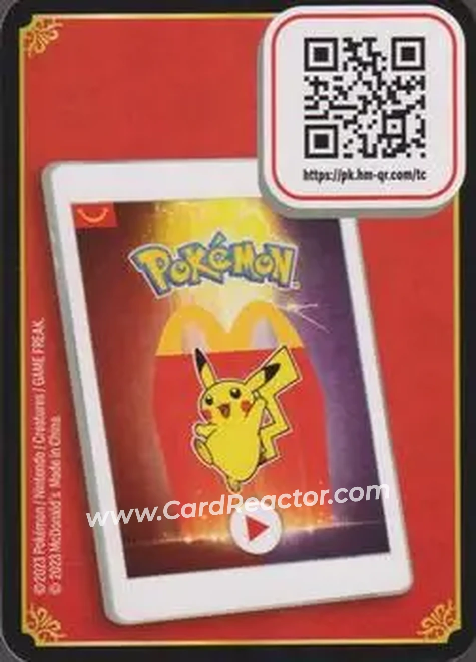 2023 Pokemon McDonald's Match Battle - QR Codes #NNO - Klawf - Back