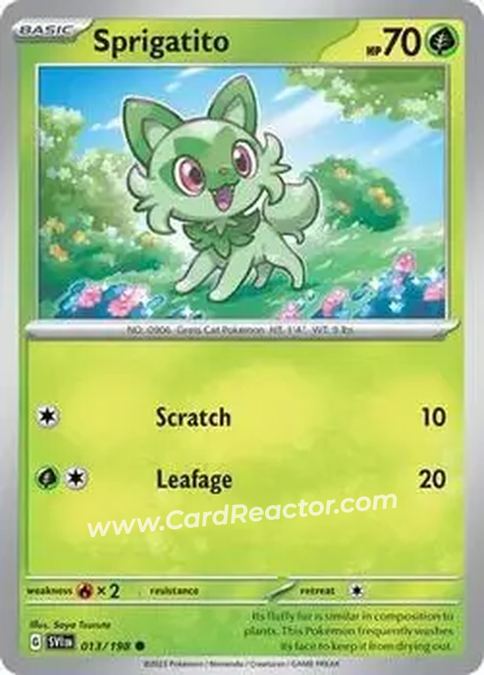 2023 Pokemon Scarlet & Violet #013/198 - Sprigatito ex - Front
