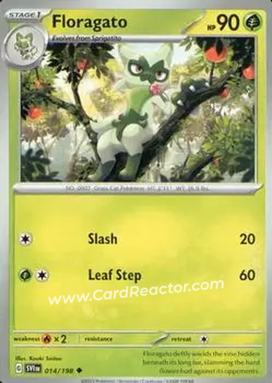 2023 Pokemon Scarlet & Violet #014/198 - Floragato - Front