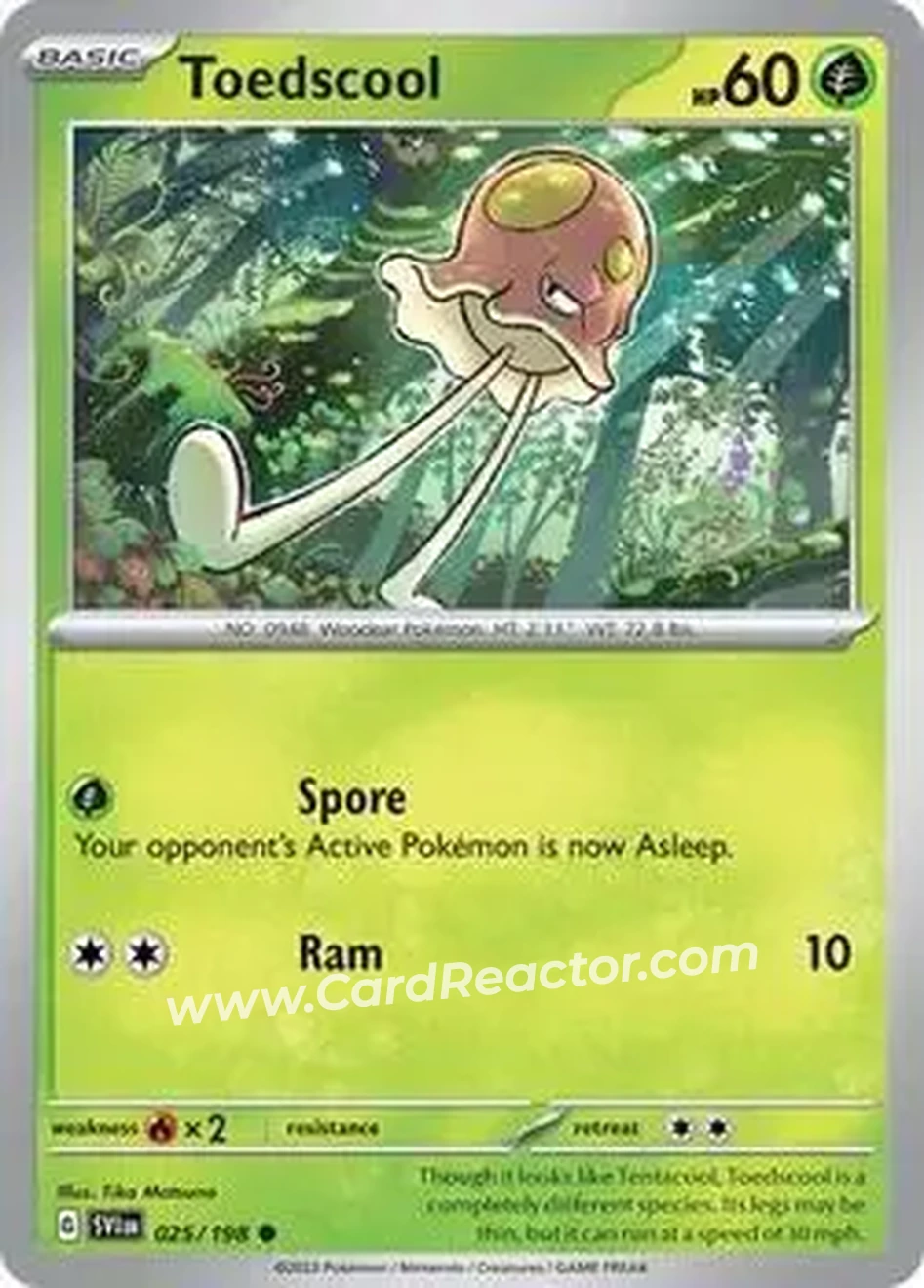 2023 Pokemon Scarlet & Violet #025/198 - Toedscool - Front