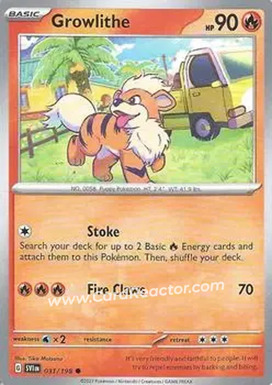 2023 Pokemon Scarlet & Violet #031/198 - Growlithe - Front