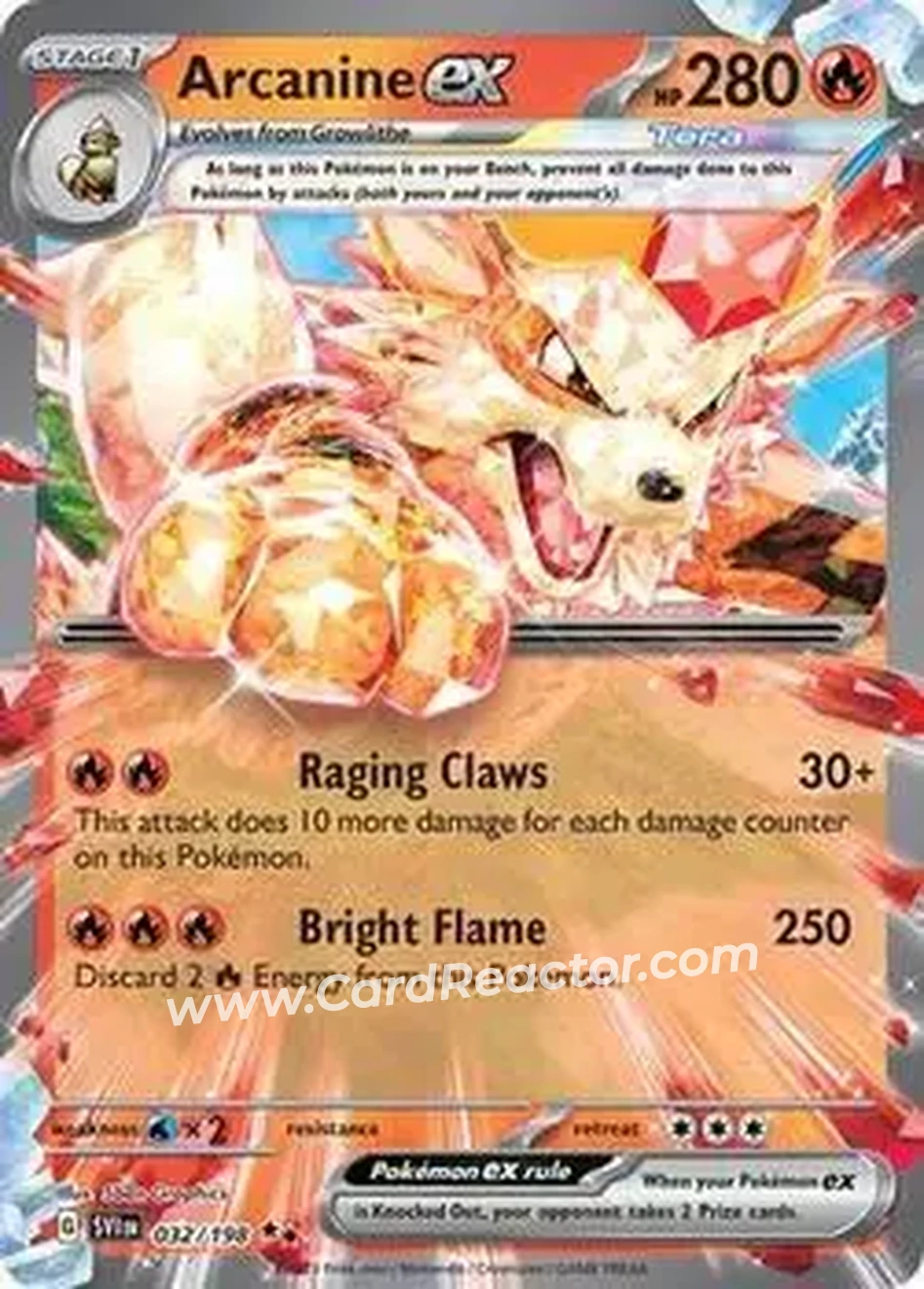 2023 Pokemon Scarlet & Violet #032/198 - Arcanine - Front