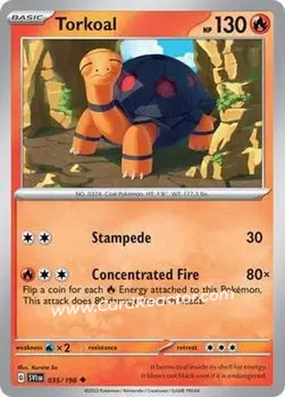2023 Pokemon Scarlet & Violet #035/198 - コータス - Front