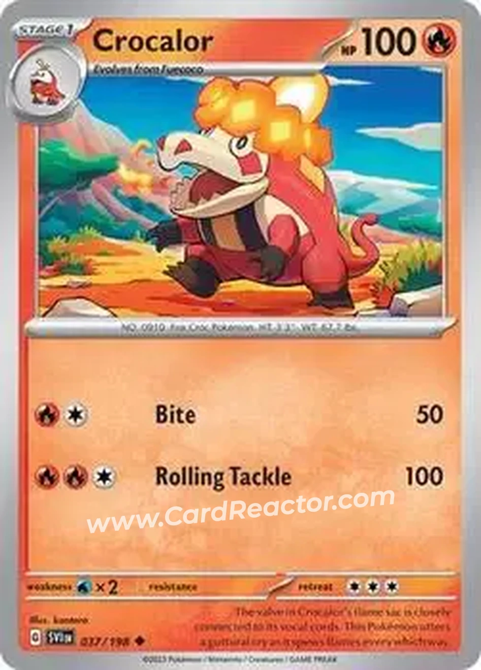 2023 Pokemon Scarlet & Violet #037/198 - Crocalor - Front