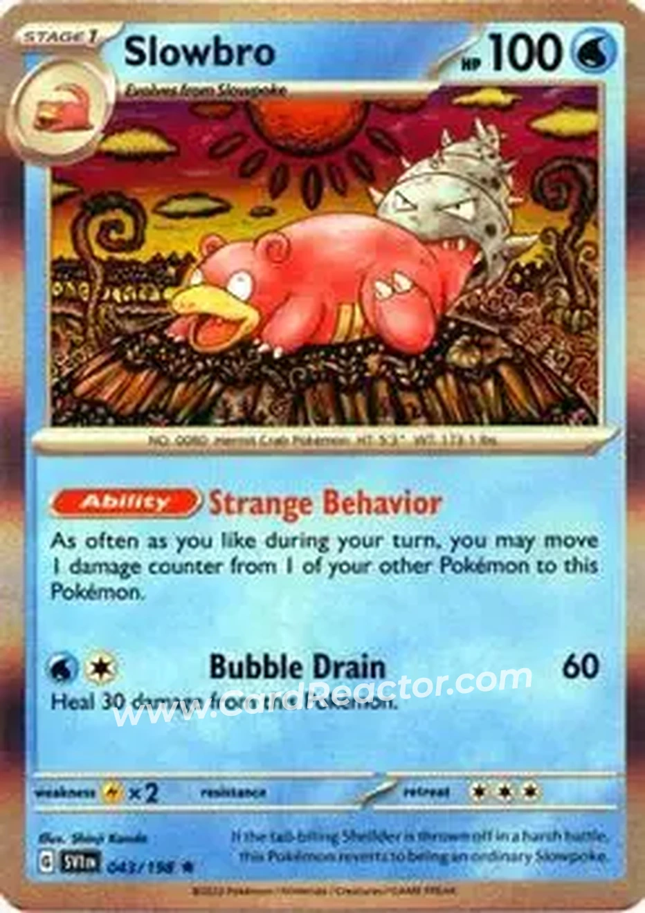 2023 Pokemon Scarlet & Violet #043/198 - Slowbro - Front