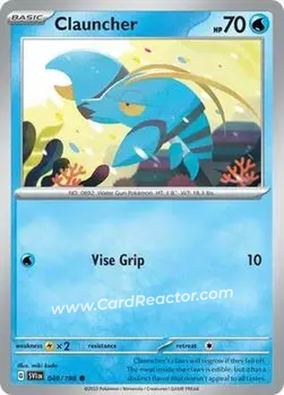 2023 Pokemon Scarlet & Violet #049/198 - Clauncher