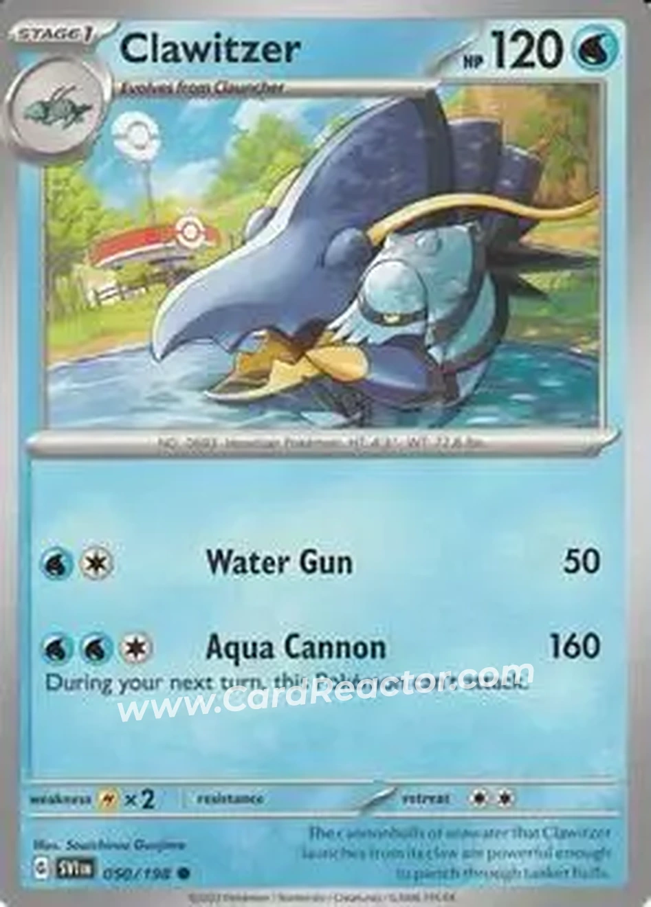 2023 Pokemon Scarlet & Violet #050/198 - Clawitzer