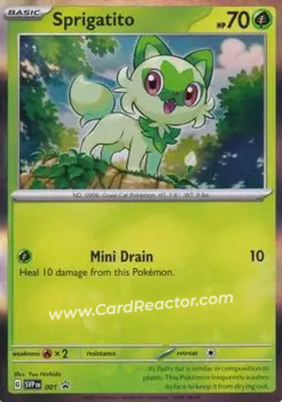 2023-25 Pokémon Scarlet & Violet Black Star Promos #001 - Sprigatito ex - Front