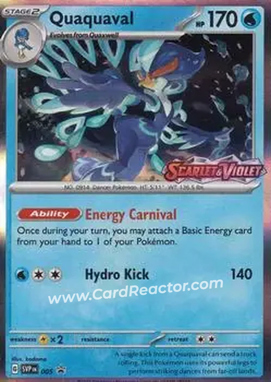 2023-25 Pokémon Scarlet & Violet Black Star Promos #005a - Quaquaval - Front
