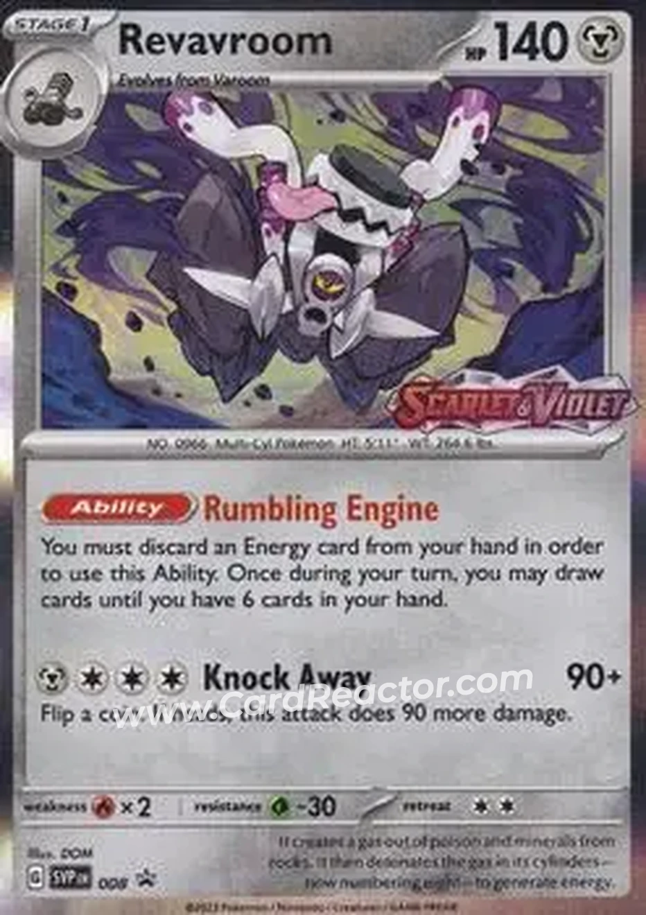 2023-25 Pokémon Scarlet & Violet Black Star Promos #008a - Revavroom - Front