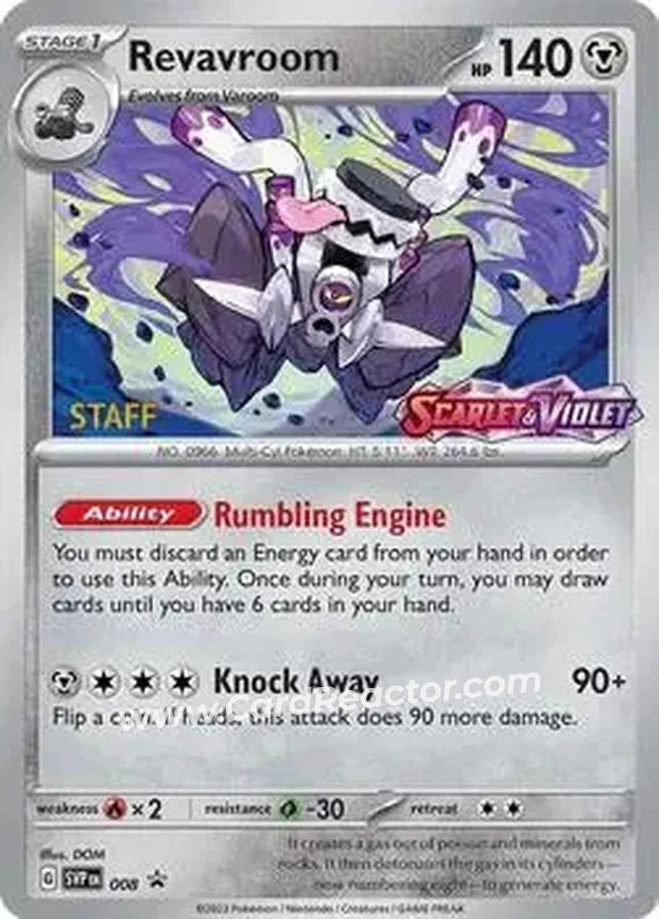 2023-25 Pokémon Scarlet & Violet Black Star Promos #008b - Revavroom - Front