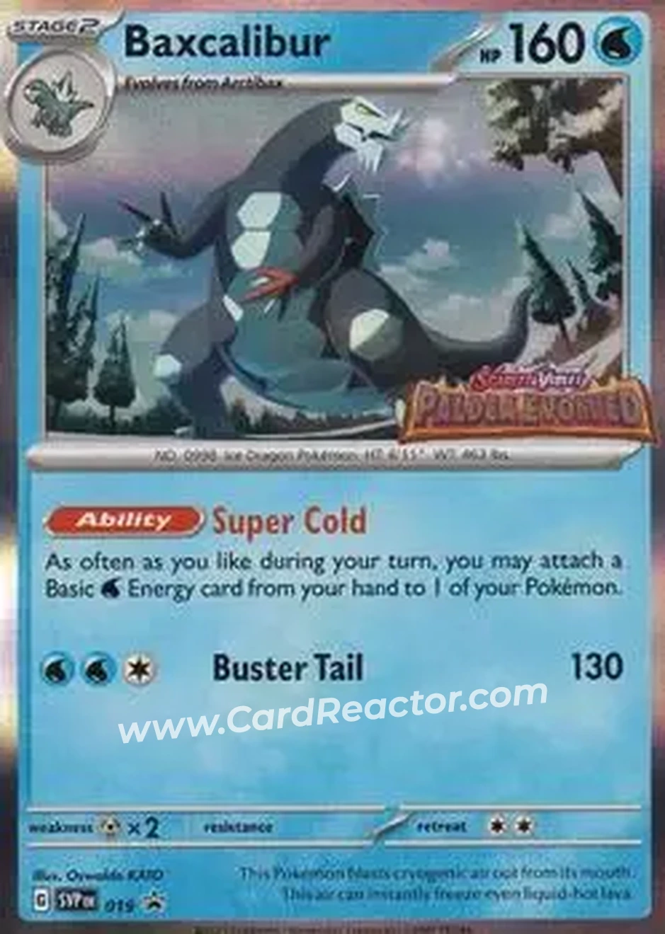 2023-25 Pokémon Scarlet & Violet Black Star Promos #019 - Baxcalibur - Front