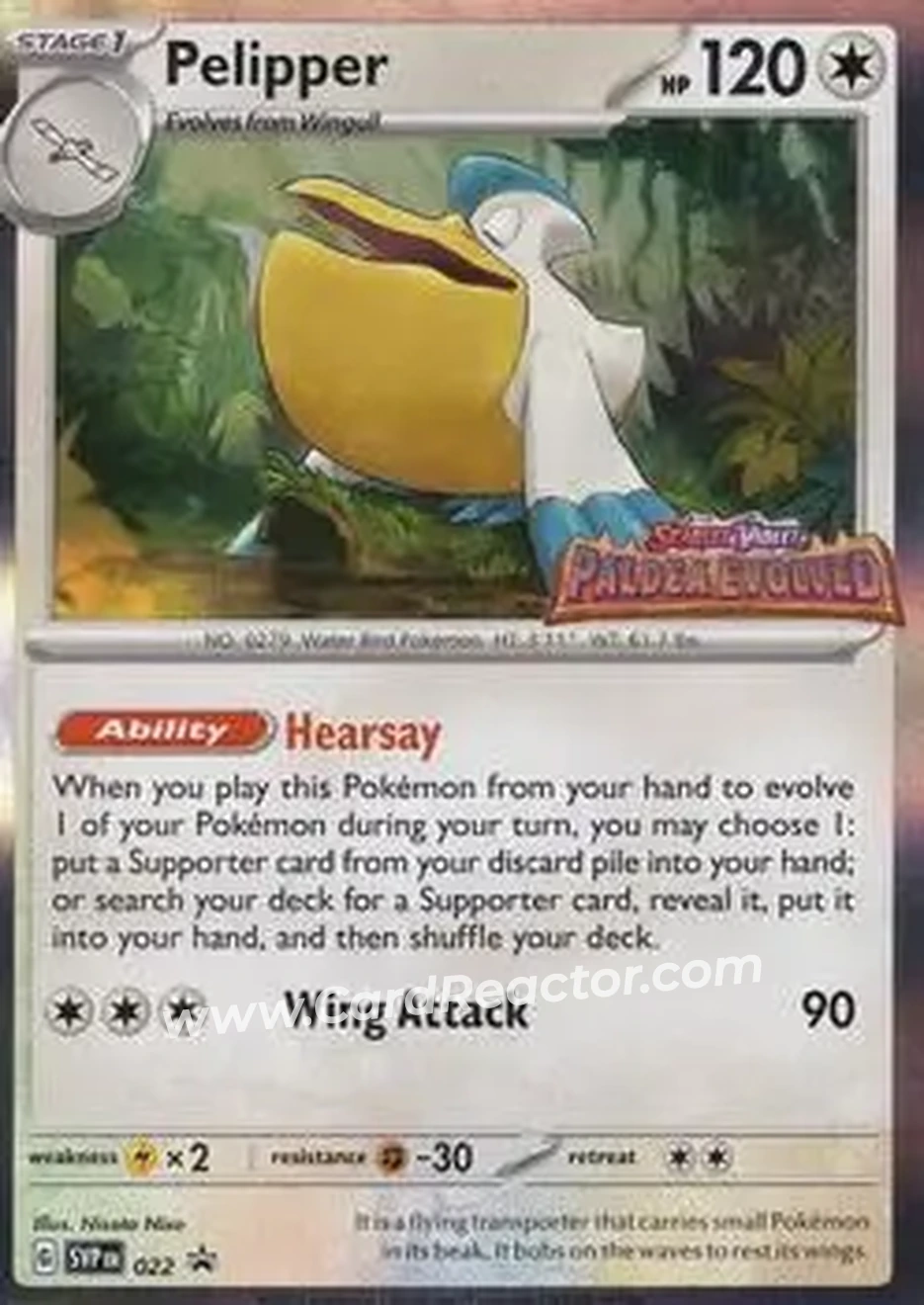 2023-25 Pokémon Scarlet & Violet Black Star Promos #022 - Pelipper - Front