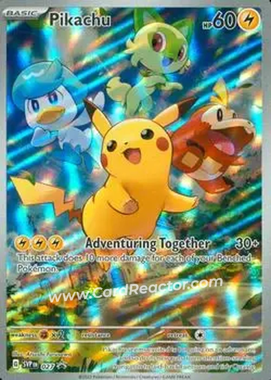 2023-25 Pokémon Scarlet & Violet Black Star Promos #027 - Pikachu - Front