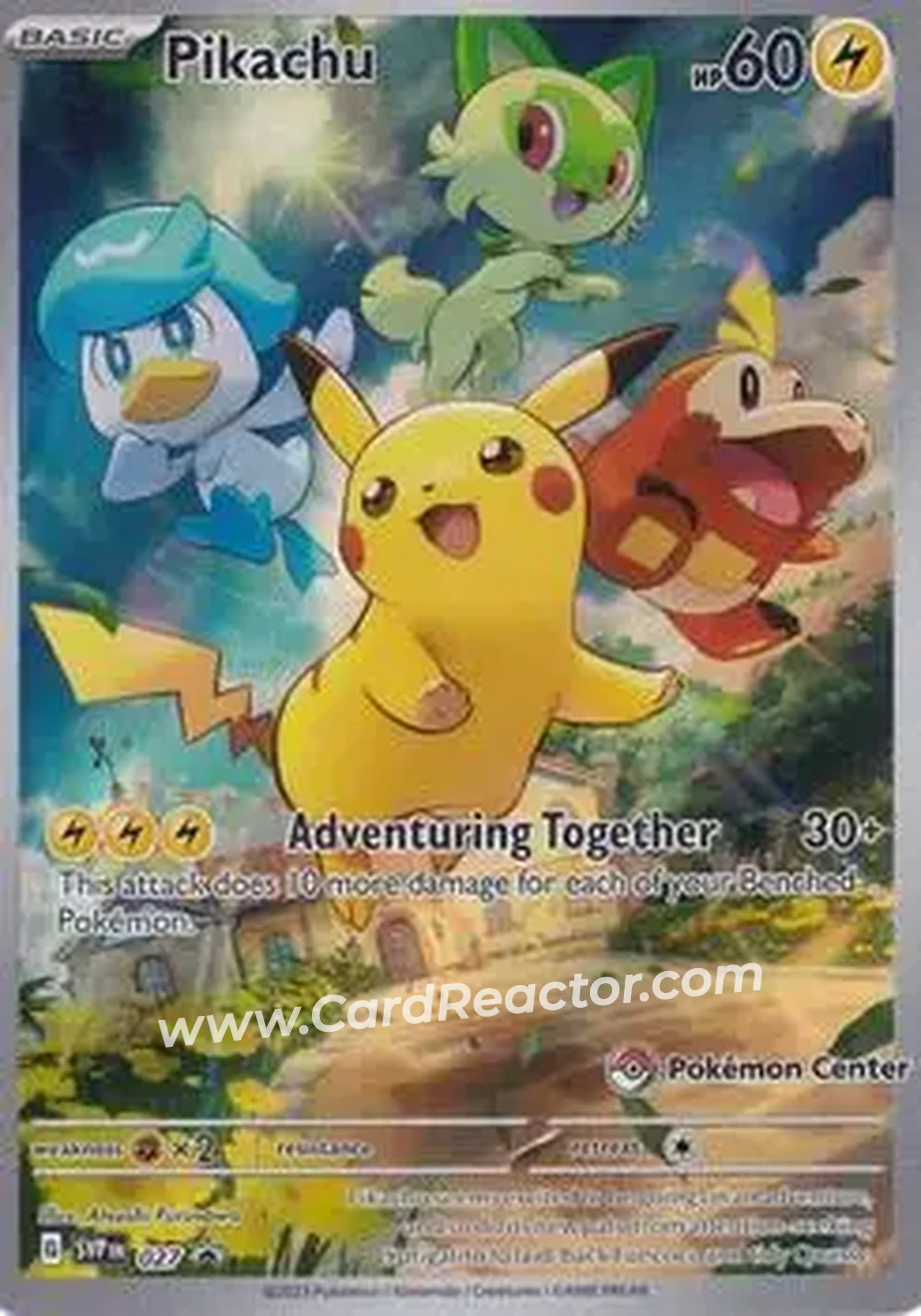 2023-25 Pokémon Scarlet & Violet Black Star Promos #027b - Pikachu - Front