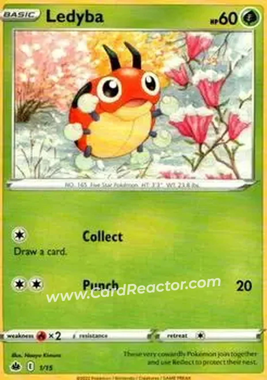 2022 Pokemon McDonald's Match Battle #1/15 - Ledyba - Front