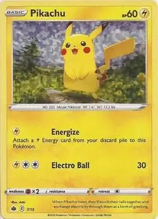2022 Pokemon McDonald's Match Battle #7/15 - Pikachu