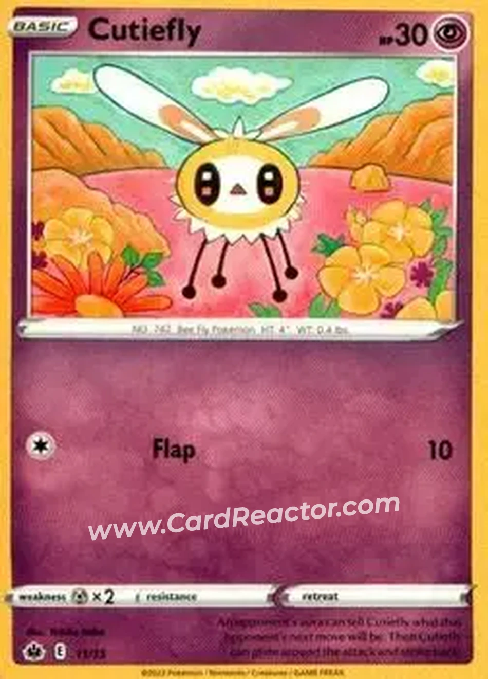 2022 Pokemon McDonald's Match Battle #11/15 - Lillie’s Cutiefly - Front