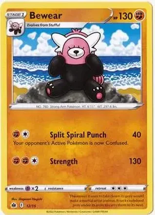 2022 Pokemon McDonald's Match Battle #12/15 - Bewear
