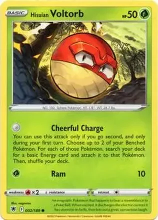 2022 Pokemon Sword & Shield Astral Radiance #002/189 - Voltorb