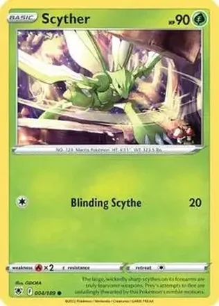 2022 Pokemon Sword & Shield Astral Radiance #004/189 - Scyther
