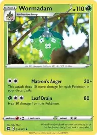 2022 Pokemon Sword & Shield Brilliant Stars #010/172 - Wormadam