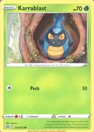 2022 Pokemon Sword & Shield Brilliant Stars #015/172 - カブルモ