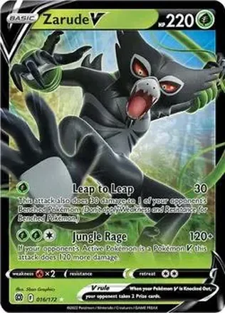 2022 Pokemon Sword & Shield Brilliant Stars #016/172 - Zarude