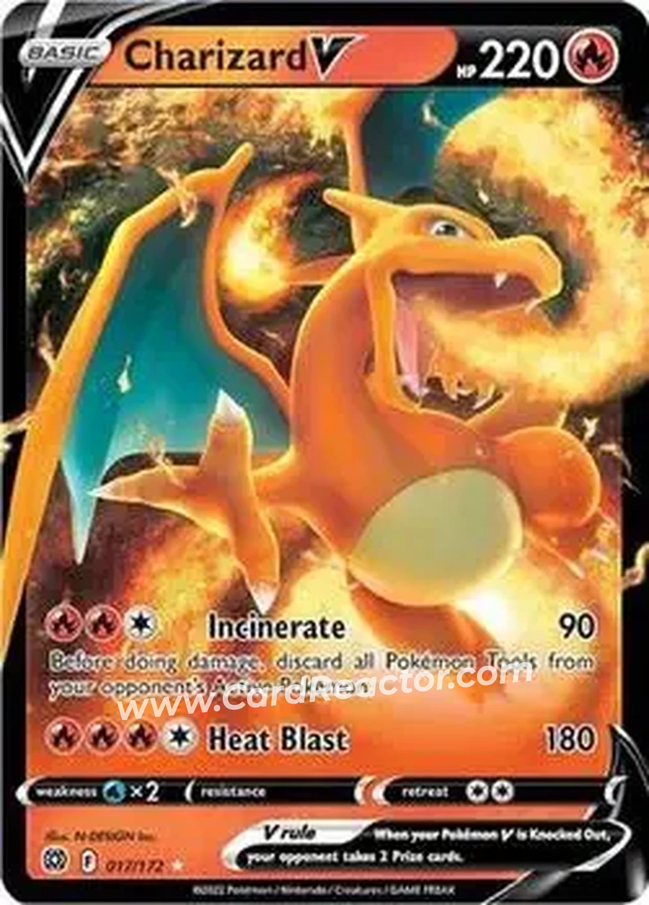 2022 Pokemon Sword & Shield Brilliant Stars #017/172 - Charizard - Front