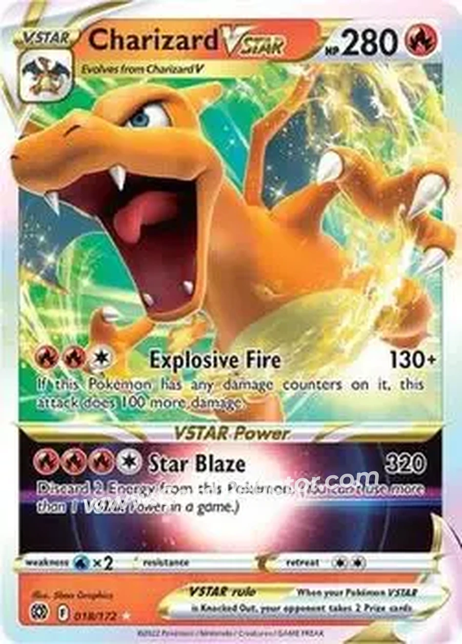 2022 Pokemon Sword & Shield Brilliant Stars #018/172 - Charizard - Front