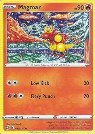 2022 Pokemon Sword & Shield Brilliant Stars #019/172 - Magmar