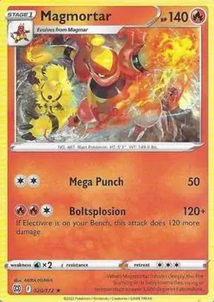 2022 Pokemon Sword & Shield Brilliant Stars #020/172 - Magmortar